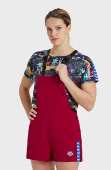 Женский бордовый комбинезон WOMENS ARENA ICONS ROMPER SOL Бордовый S Arena 005154-483