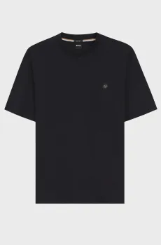 Мужская темно-синяя футболка Синий S BOSS 50555844;404