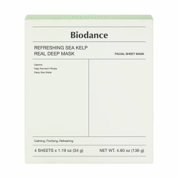 Гидрогелевая освежающая маска для лица Biodance Refreshing Sea Kelp Real Deep Mask с морскими водорослями, 4*34 г Гидрогелевая освежающая маска для лица Biodance Refreshing Sea Kelp Real Deep Mask с морскими водорослями, 4*34 г