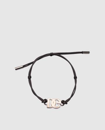 Черный браслет с монограммой логотипа DG