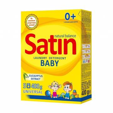 Стиральный порошок Satin Natural Balance для детской одежды, от рождения, 5 стирок, 400 г Стиральный порошок Satin Natural Balance для детской одежды, от рождения, 5 стирок, 400 г