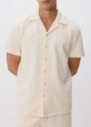 Reserved - Сорочка вільного крою - кремовий - 309EF-01X