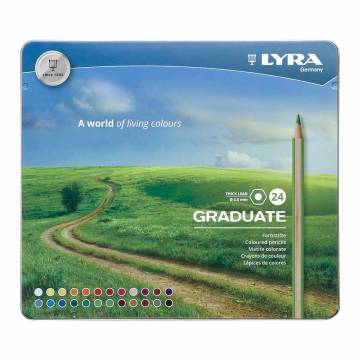 Олівці кольорові Fila Lyra Graduate 24 кольори (L2871240) Олівці кольорові Fila Lyra Graduate 24 кольори (L2871240)