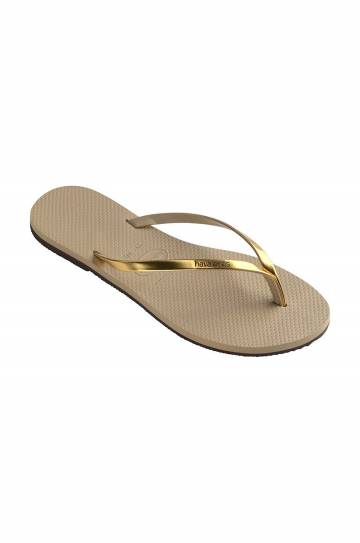 Вьетнамки Havaianas You Metallic женские цвет золотой на плоском ходу Вьетнамки Havaianas You Metallic женские цвет золотой на плоском ходу