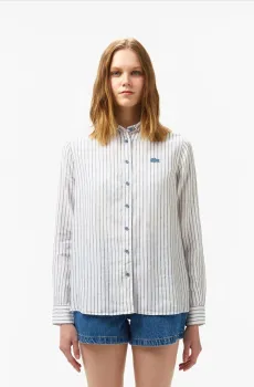 Женская голубая рубашка Голубой 36 Lacoste CF0509HD9
