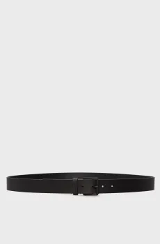 Мужской черный кожаный ремень TONAL BUCKLE LEATHER BELT Черный 105 Gant 9940158
