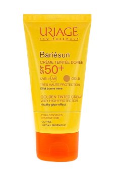 Уценка! Солнцезащитный тональный крем Uriage Bariesun Gold SPF 50+, золотистый, 50 мл