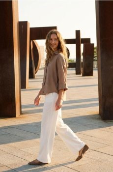 Штани прямого крою - білий