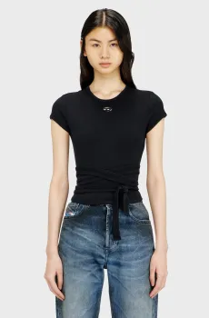 Женская черная футболка T-BUNNY-TAIL-S1 Черный XS Diesel A21197 0EJAI