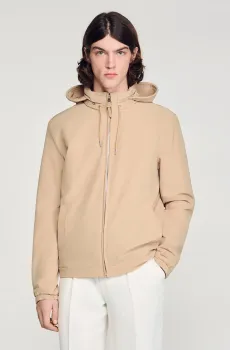 Мужская бежевая куртка Бежевый L Sandro SHPBL01370_Sand