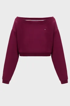 Женский фиолетовый свитшот Фиолетовый M Tommy Jeans DW0DW17956
