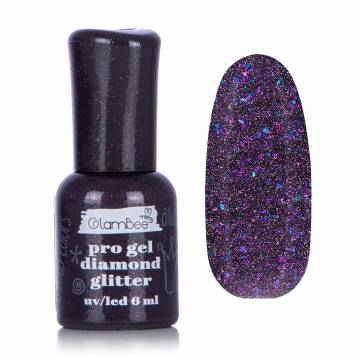 Гель-лак для ногтей GlamBee ProGel Diamond Glitter 123, 6 мл Гель-лак для ногтей GlamBee ProGel Diamond Glitter 123, 6 мл