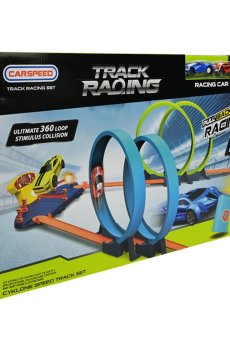 Игрушка трек Shantou Jinxing Track Racing 2 машинки, свет, звук, от 6 лет, 54*32*7 см (JJ171)