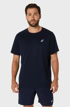 Мужская темно-синяя футболка Синий L Asics 2011D221-400