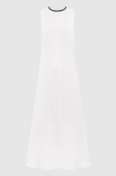 Белое платье с леном