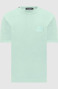 Зеленая футболка с монограммой