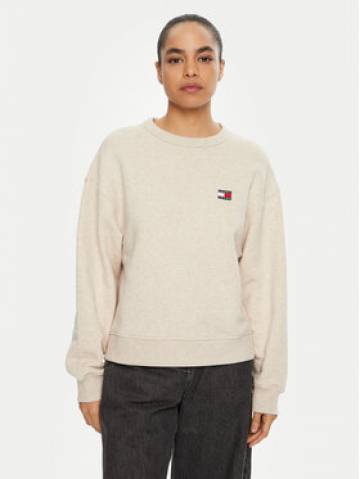Tommy Jeans Світшот DW0DW19408 Бежевий Boxy Fit Tommy Jeans Світшот DW0DW19408 Бежевий Boxy Fit