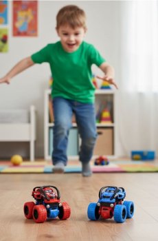 Набір з 2 машин з фрикційним приводом - різнобарвний