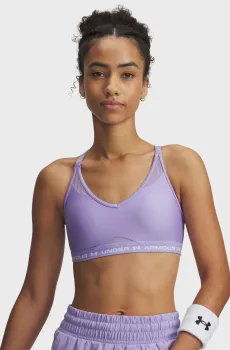 Женский сиреневый топ UA Crossback Low Bra Фиолетовый XS Under Armour 1386424-538