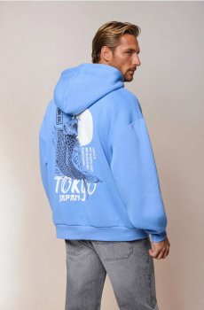 Кофта з принтом - синій