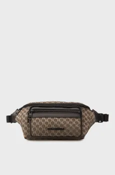 Мужская бежевая поясная сумка с узором Бежевый ONESIZE Karl Lagerfeld 561115.805914;410