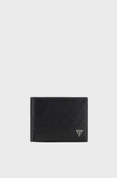 Мужской черный кожаный кошелек Черный ONESIZE Guess SMMADL.LEA27;BLA