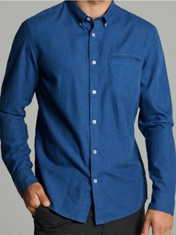 Бавовняна сорочка slim fit - light blue