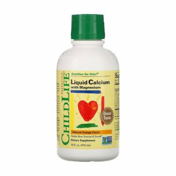 Детские минералы ChildLife Calcium with Magnesium Кальций и магний, со вкусом апельсина, в жидкости, 473 мл Детские минералы ChildLife Calcium with Magnesium Кальций и магний, со вкусом апельсина, в жидкости, 473 мл