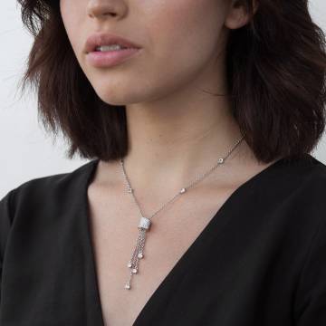 Серебряное колье с фианитами 18275 Серебряное колье с фианитами 18275