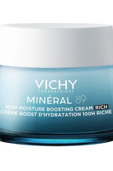 Насыщенный крем для сухой и очень сухой кожи лица Vichy Mineral 89 Rich 100H Moisture Boosting Cream Увлажнение 100 часов, 50 мл