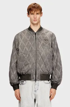Мужской серый бомбер GIACCA Серый 56 Diesel A21419 0IQAX
