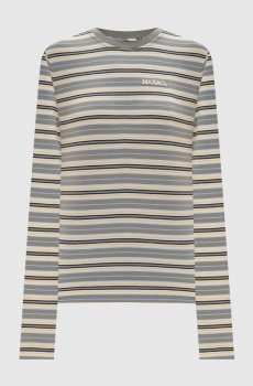 Лонгслив цвета хаки MEDUSA в полоску
