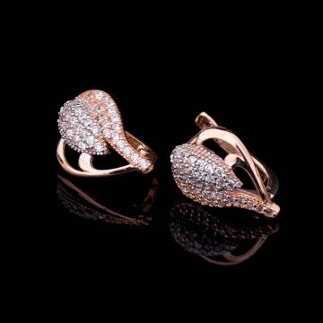 Серьги из золота с фианитами с02142 Серьги из золота с фианитами с02142
