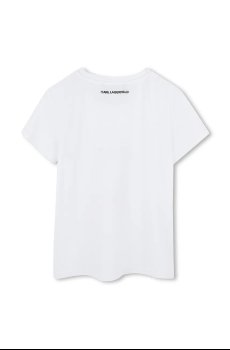 Детская хлопковая футболка Karl Lagerfeld