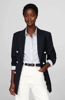 Женский темно-синий жакет STATEMENT PREP FITTED DB BLAZER Синий 38 Tommy Hilfiger WW0WW42245