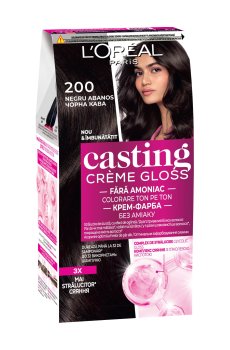 Безаммиачная краска для волос LOreal Paris Casting Creme Gloss 200 Черный кофе, 180 мл