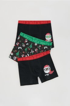 Reserved - Різдвяні боксери, 3 штук - чорний - 995HI-99X