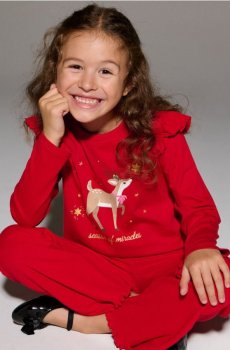 Бавовняна oversize футболка з принтом - червоний