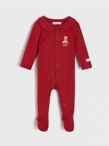 Комбінезон з коміром - бордовий