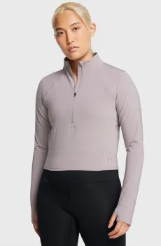 Женская пудровая спортивная кофта UA Launch Elite Half Zip Розовый L Under Armour 1386338-015