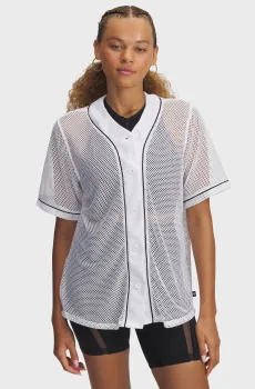 Женский белый кардиган Sportstyle Baseball Jersey Белый M Under Armour 1389637-100