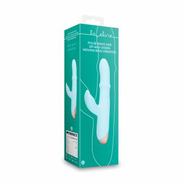 Клиторально-вагинальный вибратор Loveline Pulse Wave And Up-And-Down Moving Ring Vibrator голубой, 1 шт Клиторально-вагинальный вибратор Loveline Pulse Wave And Up-And-Down Moving Ring Vibrator голубой, 1 шт