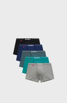 Мужские боксеры (5 шт) Разноцветный L Atlantic 5SMH-004