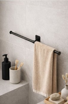 Настінна вішалка для ванної кімнати - чорний