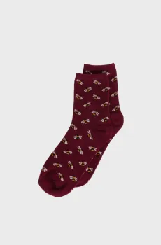 Женские бордовые носки с узором Бордовый 36-38 SPRINGFIELD 8543330