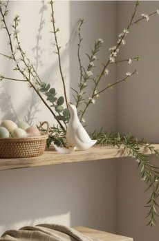 Керамічна фігурка гуски - білий