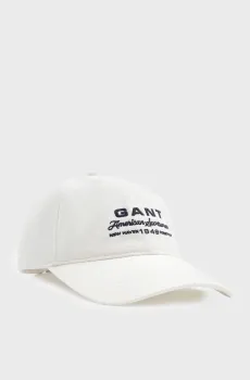 Мужская белая кепка GRAPHIC Белый ONESIZE Gant 9901307