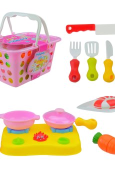 Ігровий набір посуду Shantou Jinxing у корзинці (666-41)