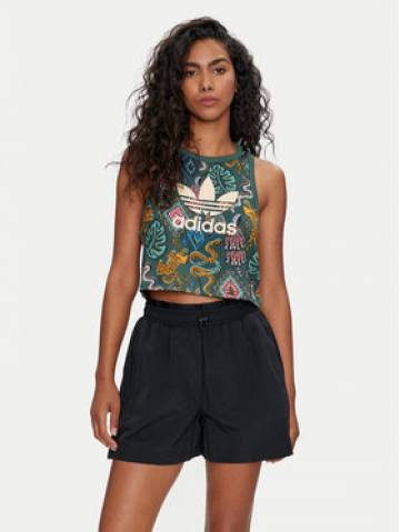 adidas Топ FARM Rio Trefoil IW0798 Зелений Regular Fit adidas Топ FARM Rio Trefoil IW0798 Зелений Regular Fit