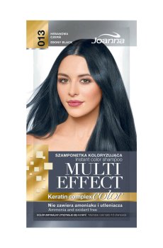 Оттеночный шампунь для волос Joanna Multi Effect Color Keratin Complex 13 Ebony Black, 35 г